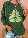 Dragonfly Christmas Tree Print Sweatshirt