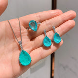 Silver Tourmaline Gemstone Set