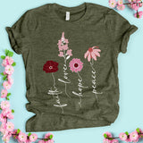 Bloom Faith Hope T-shirt