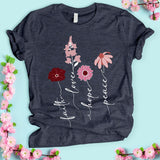 Bloom Faith Hope T-shirt