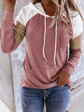 Color Matching Hooded Sweatshirt