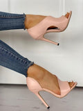 Snakeskin Chunky Heeled Sandals