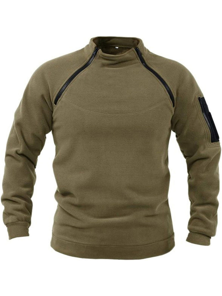 Tactical Soft Shell Zip Warm Fleece Sweater