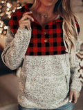 Plaid Patchwork Hoodie