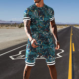 Men's Mulitcolor Short-Sleeved Suit