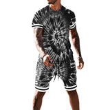 Men's Mulitcolor Short-Sleeved Suit
