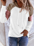 Color Matching Hooded Sweatshirt