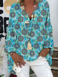 V-Cut Lantern Sleeve Top