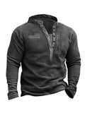 Retro V-neck Button Design Sweater