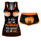 Skull -Halloween Tops And Bottom