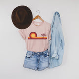 Retro 70s Desert Horizon Sunset Graphic Tee