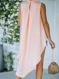 Plain Sleeveless Dip Hem Top
