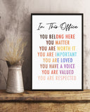 In This Office Vertical Poster
