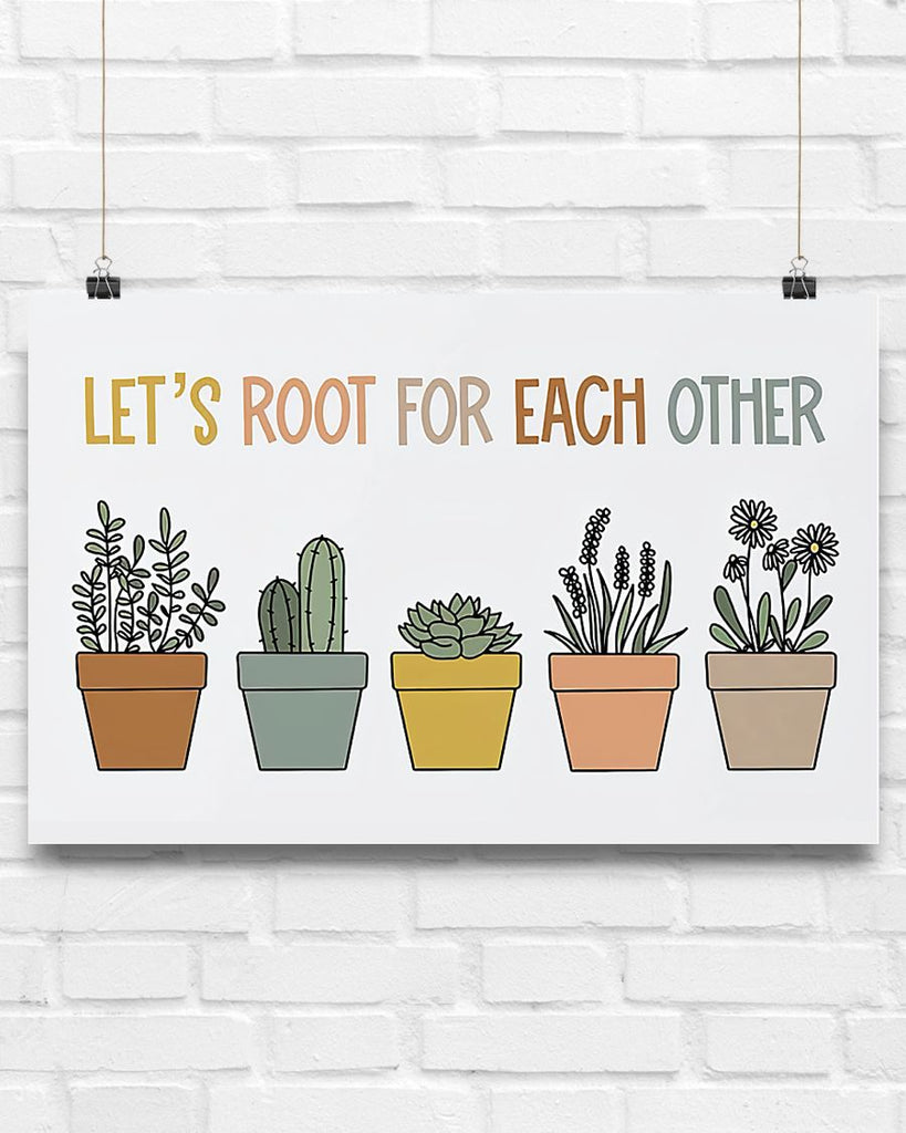 Let's root for each other Horizontal Poster