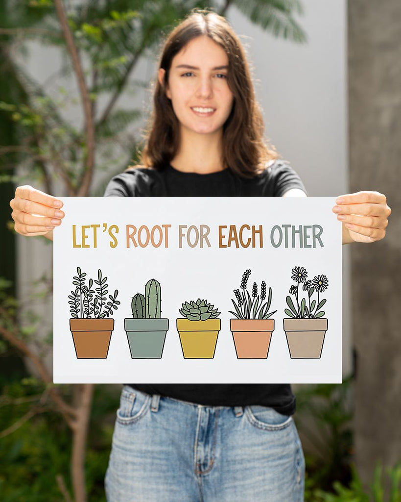 Let's root for each other Horizontal Poster